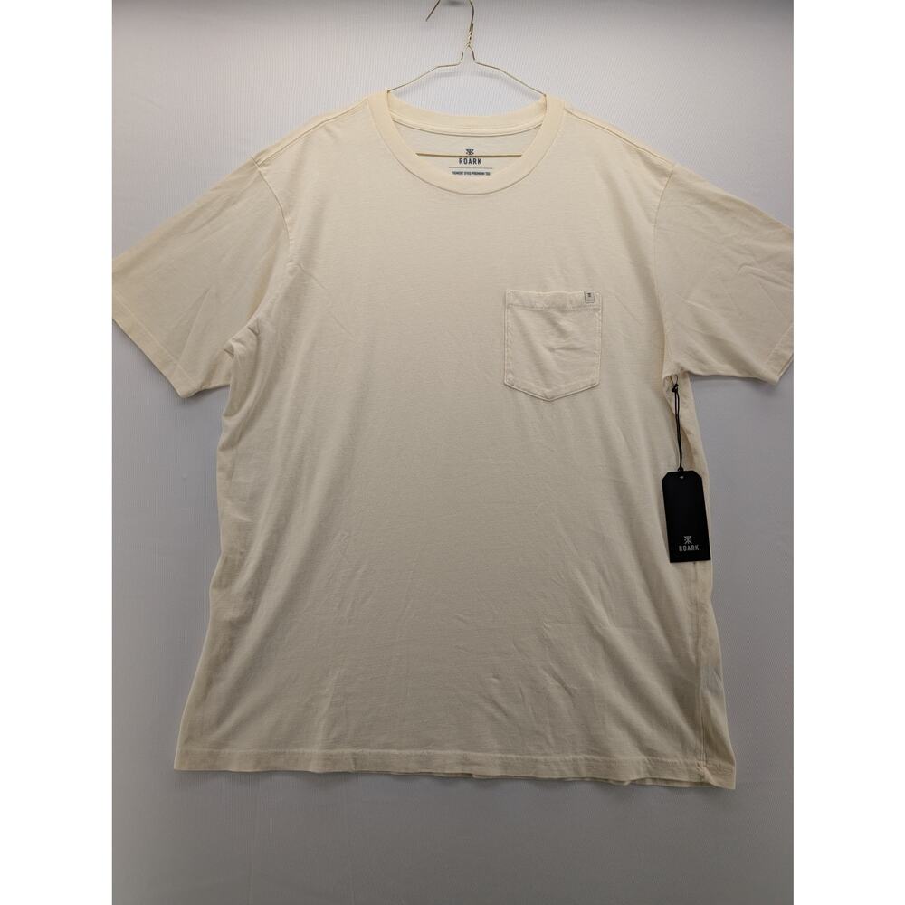 NWT Roark Made To Fade Short Sleeve Tee in Washed Off White size XL